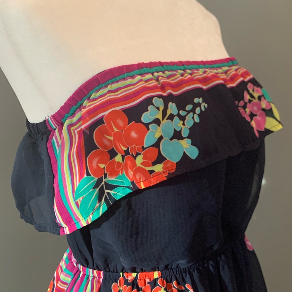 Forever 21 Strapless, High/Low Ruffled Hem Dress - Picture 2 of 10